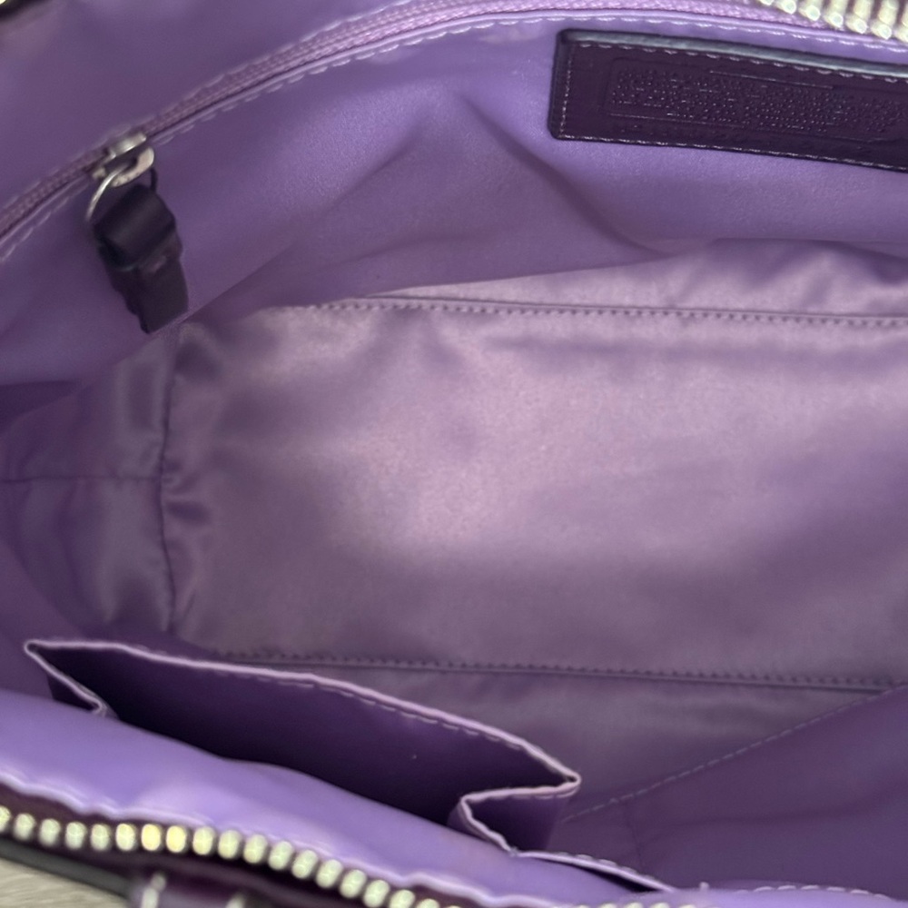 Coach RARE Purple Leather Tote + 5 Matching Accessories | Collector Set - Picture 6 of 16